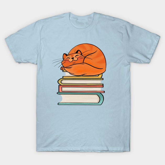 With Books And Cats Life Is Sweet T-Shirt by LittleBunnySunshine